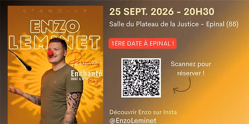 Enzo Leminet \u00e0 Epinal - dans "Enchant\u00e9, moi c'est Enzo"