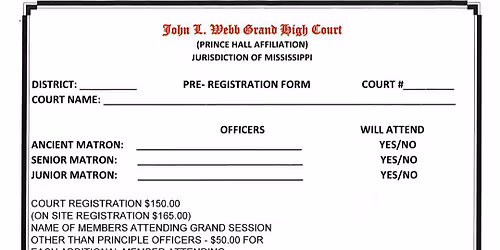 92nd Grand Session Registration Deadline