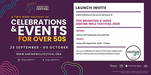 The Brighton & Hove Ageing Well Festival 2026 Launch