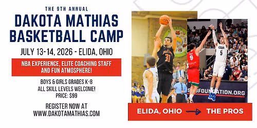 Dakota Mathias Basketball Camp 2026 - ELIDA