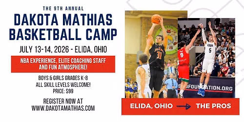 Dakota Mathias Basketball Camp 2026 - ELIDA