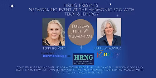HRNG Networking Event at the Harmonic Egg with JEnergy in Virginia Beach