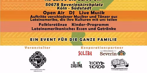 3 LATEINAMERIKANISCHES KULTUR Festival von Wasi K\u00f6lle e.V.