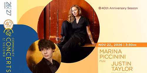 Marina Piccinini, flute & Justin Taylor, harpsichord