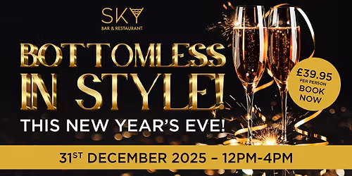 New Years Eve Bottomless Brunch at Sky Bar & Restaurant