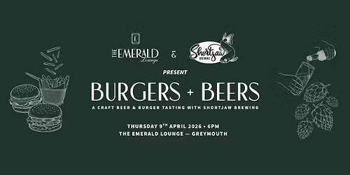 BURGERS + BEERS : A Craft Beer & Burger Tasting with Shortjaw Brewing