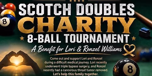 Scotch doubles charity 8 ball pool tournament