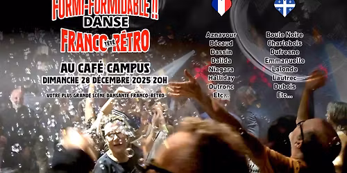 Danse Formi-Formidable: C\u00e9l\u00e9brons le nouvel an dimanche le 28 d\u00e9cembre 2025 avec le DJ Miracle mART