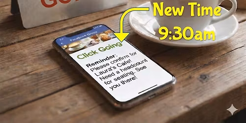 \u2615 Friday 9:30AM Coffee \u2615 (Seating limited to MAX 20)