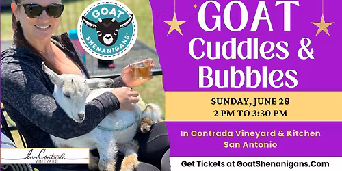Goat Cuddles & Bubbles at In Contrada Vineyard & Kitchen