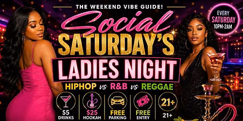 Social Saturdays: HipHop vs R&B vs Reggae