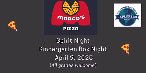 Marco\u2019s Pizza pre-k\/ kinder pizza box spirit night!