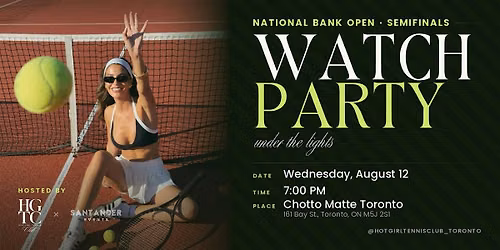 Women's Only Tennis Watch Party: National Bank Open Semifinals