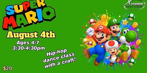 Super Mario Bros Pop-up Dance Class Ages 4-7