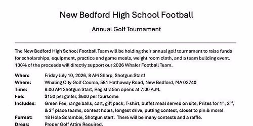 NBHS Football Golf Annual Tournament