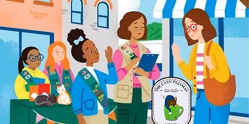 Girl Scout Cookies at the Cat Cafe with Troop 6753