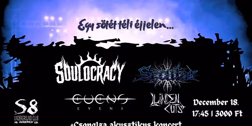 Egy s\u00f6t\u00e9t t\u00e9li \u00e9jjelen - S8 Underground Club | Secular | Csonglza | Linden Cuts | Evens | Soulocracy