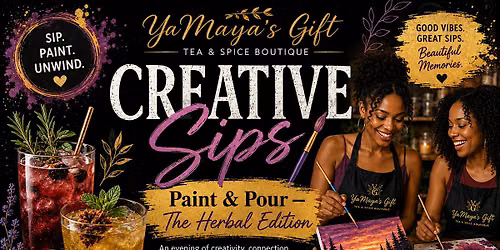 Creative Sips: Paint & Pour The Herbal Edition