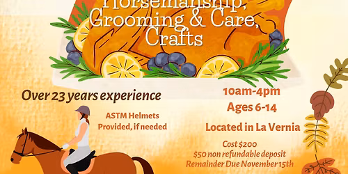 Thanksgiving Trotting Turkey Horse and Pony Camp