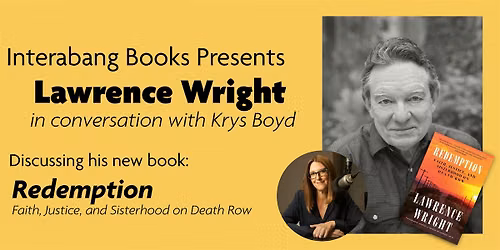 Interabang Books Presents: Lawrence Wright & Krys Boyd for REDEMPTION