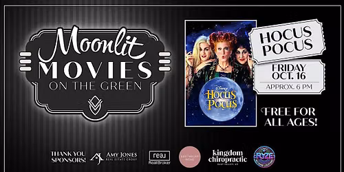 FREE Moonlit Movies on the Green: Hocus Pocus