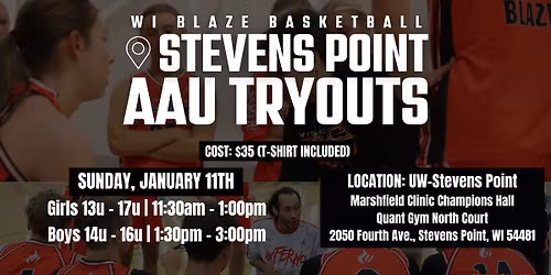 WI Blaze: Stevens Point Tryouts