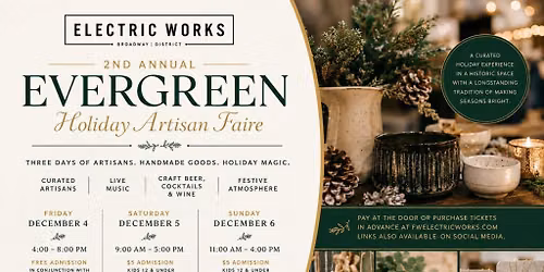 2nd Annual Evergreen Holiday Artisan Faire