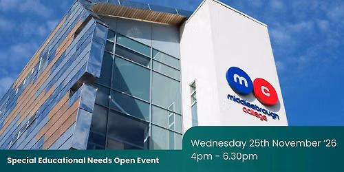 SEN Open Event | November | Middlesbrough College