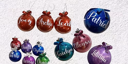 Personalised bauble pop up 