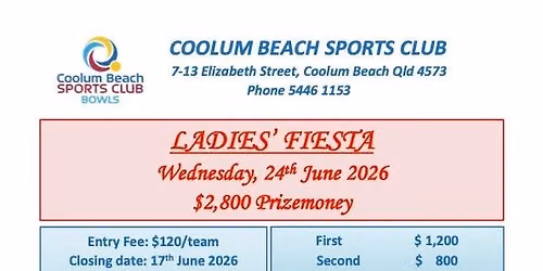 Coolum Beach Ladies Fiesta Fours