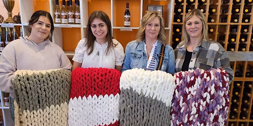 3 SPOTS LEFT! Jan 30th Harbor Brewing Co Chunky Knit Blanket Workshop