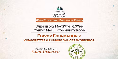 Flavor Foundations: Vinaigrettes & Dipping Sauce Workshop