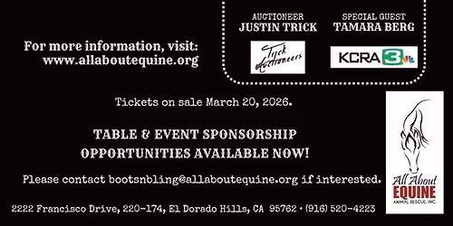 13th Annual Boots & Bling - Ticket Sales Begin 3\/20