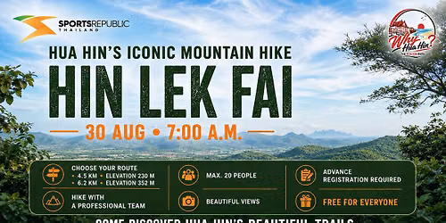Hike at Iconic HuaHin trail Hin Lek Fai 