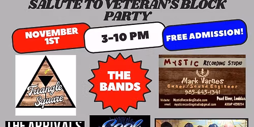 2nd Annual Salute to Veteran's Block Party