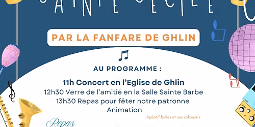  CONCERT DE SAINTE C\u00c9CILE \u2013 PAR LA FANFARE DE GHLIN \ud83c\udfb6