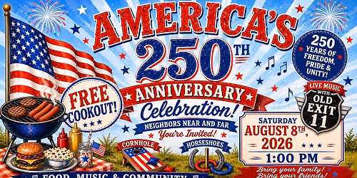 America 250th Anniversary cookout