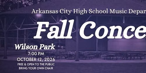Arkansas City High School Music Department Fall Concert