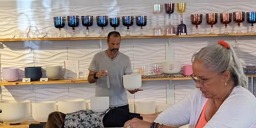 USA, Sarasota, Florida - Sound Healing With Crystal Singing Bowls 
