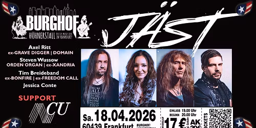J\u00c4ST - 80s AOR Rock mit Axel Ritt (ex-Grave Digger | Domain) - Support: CU
