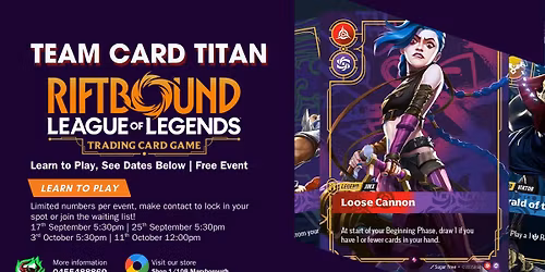 Riftbound: League of Legends TCG - Learn to Play Event