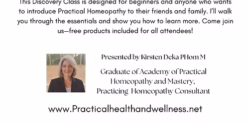 Basics of Homeopathy: Free Class!