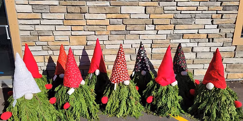 Gnomes at Whimsy & Wine Small Business Saturday