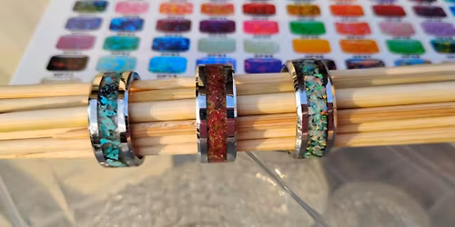 Inlay UV resin OPAL ring class