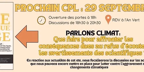 Café Politique Liège - "Parlons climat : que faire pour en affronter les conséquences ?"
