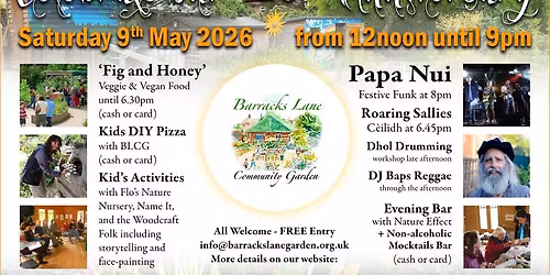 Barracks Lane Garden 20th Anniversary