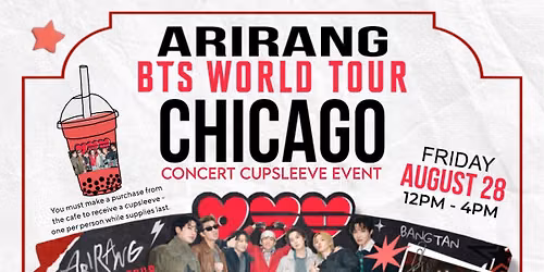 BTS Arirang in Chicago - Concert Cupsleeve Event 