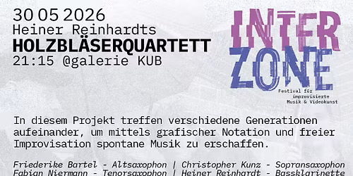 INTERZONE - Heiner Reinhardts Holzbl\u00e4serquartett