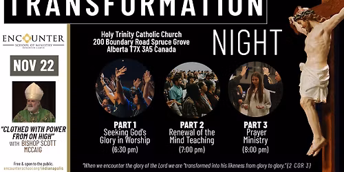 Transformation night with Bishop Scott McCaig