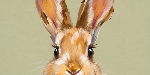 Morning Art Sessions for Adults. The Beautiful Bunny in gouache on sugar paper.
